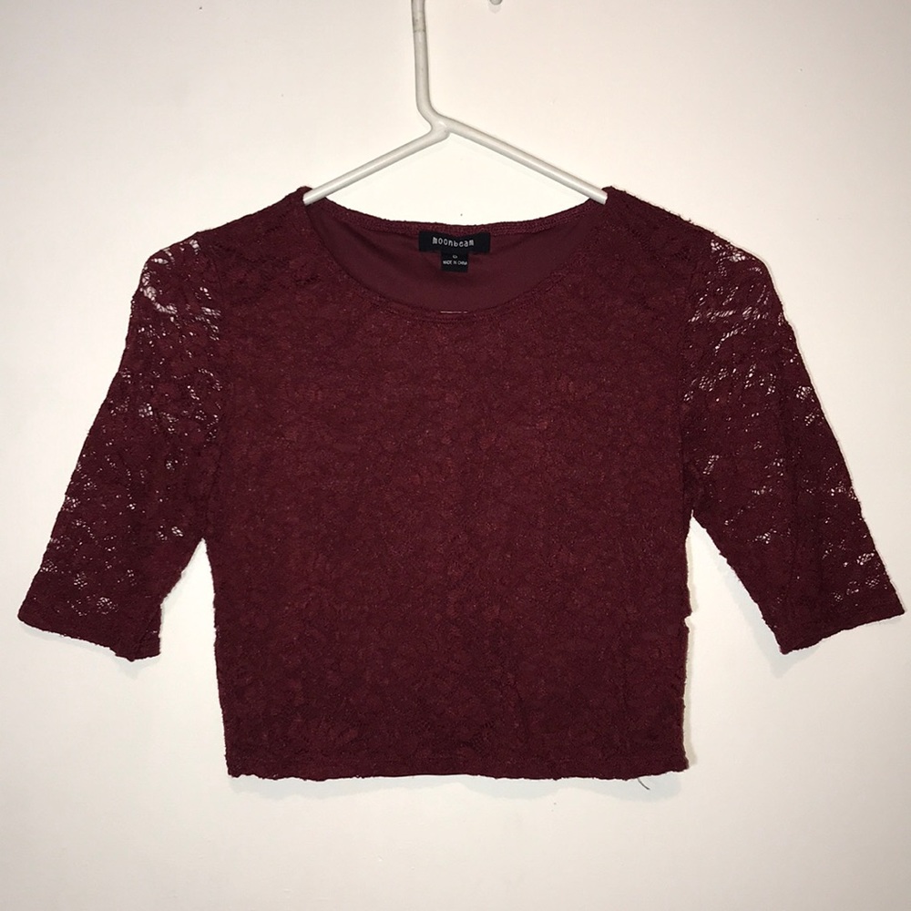 Maroon Crop Top